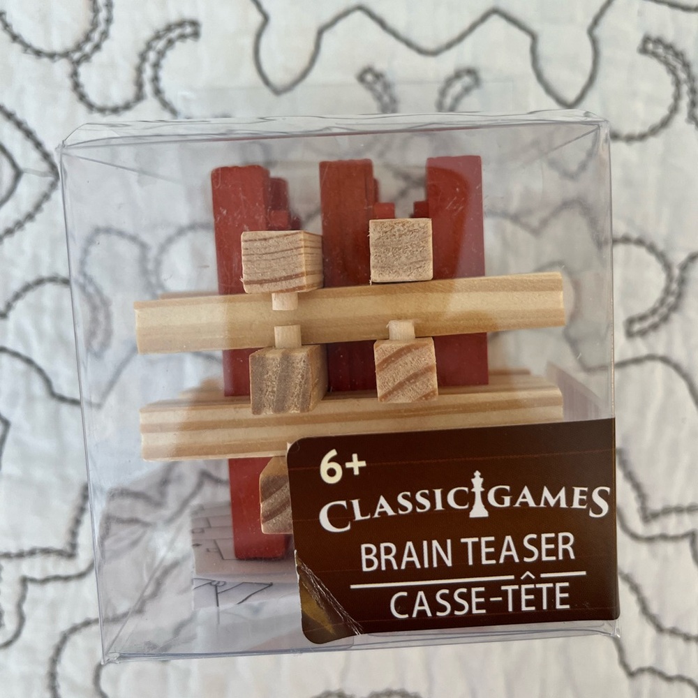 NEW IN BOX Classic Games 6+ Wooden Brainteaser Puzzle Toy